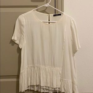 White loose top